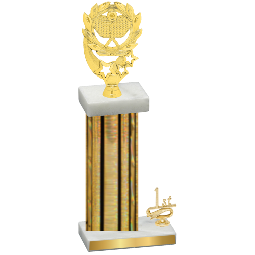 Accented Single Gold Glacier First Place Pickleball Trophy