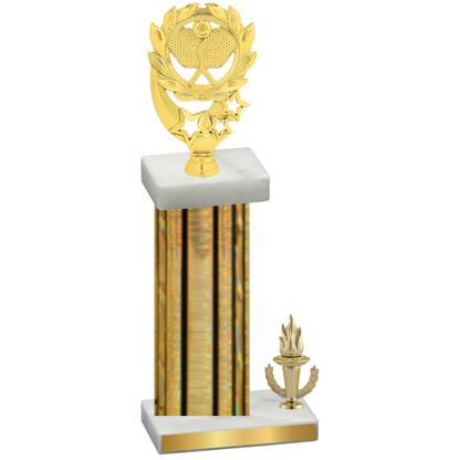 Accented Single Gold Glacier Victory Pickleball Trophy