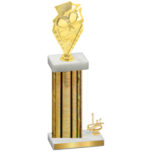 Accented Single Gold Glacier First Place Pickleball Trophy