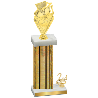 Accented Single Gold Glacier Second Place Pickleball Trophy