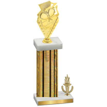 Accented Single Gold Glacier Victory Pickleball Trophy