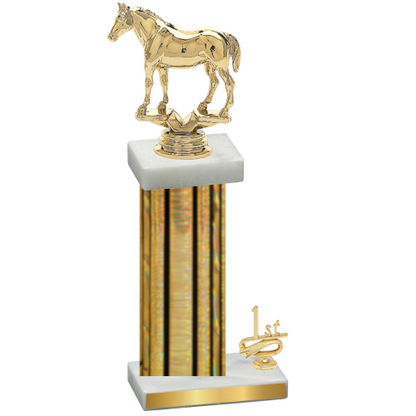 Accented Single Gold Glacier First Place Horses Trophy