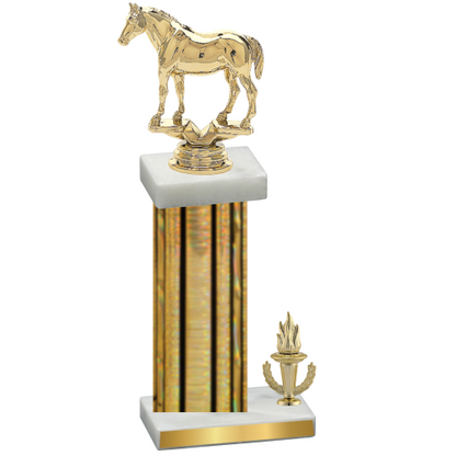 Accented Single Gold Glacier Victory Horses Trophy