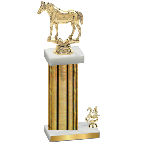 Accented Single Gold Glacier Year Horses Trophy