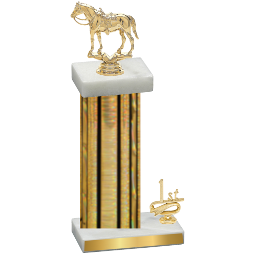 Accented Single Gold Glacier First Place Horses Trophy