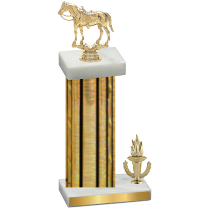 Accented Single Gold Glacier Victory Horses Trophy