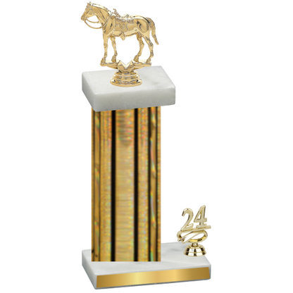 Accented Single Gold Glacier Year Horses Trophy