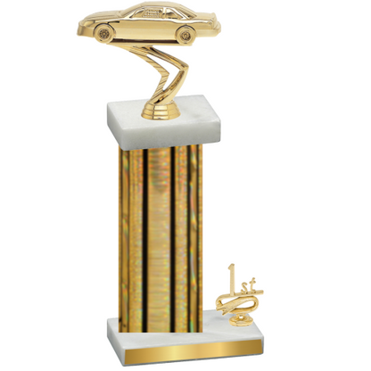 Accented Single Gold Glacier First Place Cars Trophy