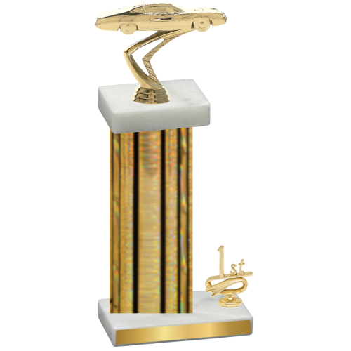 Accented Single Gold Glacier First Place Cars Trophy