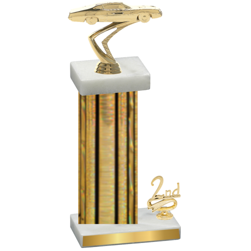 Accented Single Gold Glacier Second Place Cars Trophy