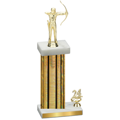 Accented Single Gold Glacier Year Archery Trophy