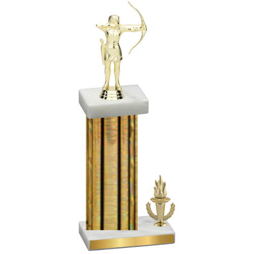 Accented Single Gold Glacier Victory Archery Trophy