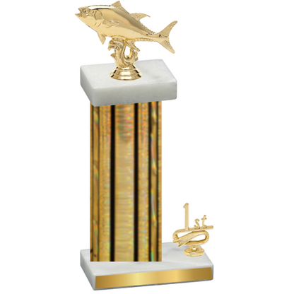 Accented Single Gold Glacier First Place Fishing Trophy