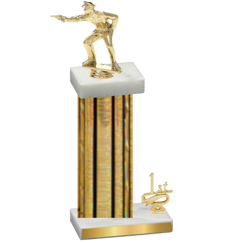 Accented Single Gold Glacier First Place Shooter Trophy