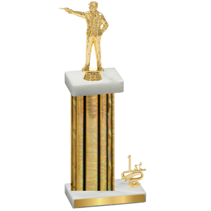 Accented Single Gold Glacier First Place Shooter Trophy