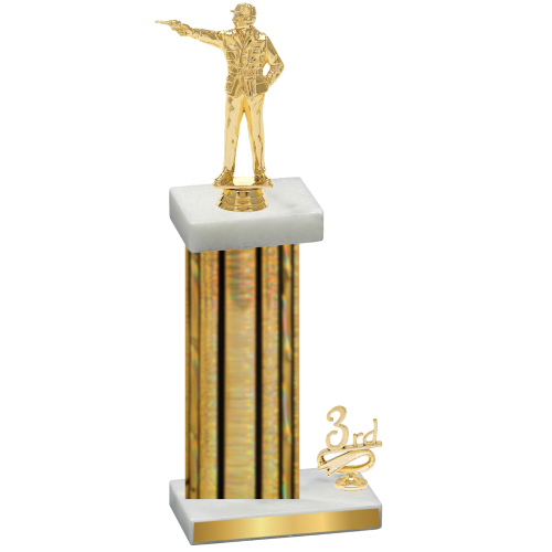 Accented Single Gold Glacier Third Place Shooter Trophy