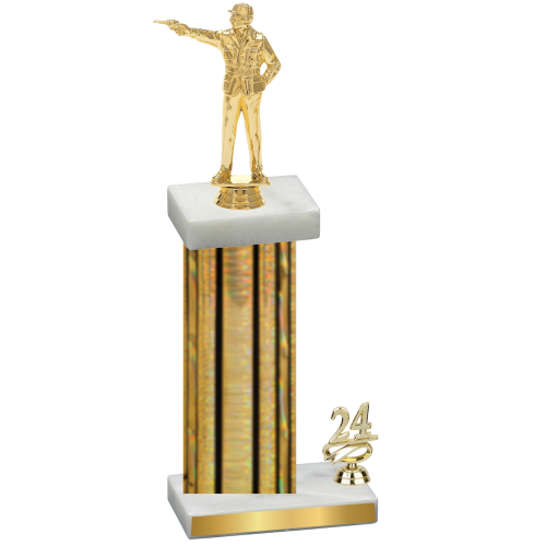 Accented Single Gold Glacier Year Shooter Trophy