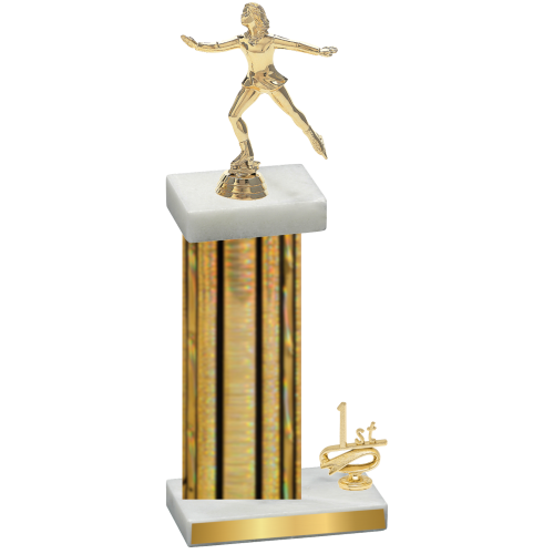 Accented Single Gold Glacier First Place Skater Trophy