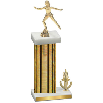 Accented Single Gold Glacier Victory Skater Trophy