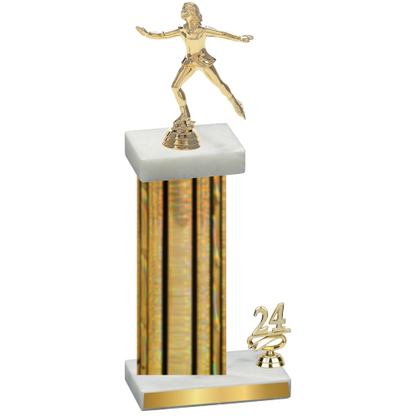 Accented Single Gold Glacier Year Skater Trophy