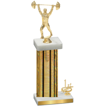 Accented Single Gold Glacier First Place Weights Trophy