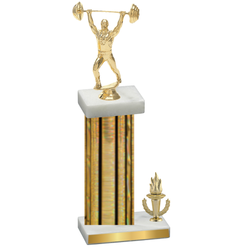 Accented Single Gold Glacier Victory Weights Trophy