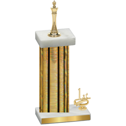 Accented Single Gold Glacier First Place Chess Trophy