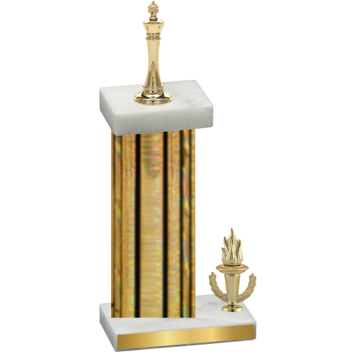 Accented Single Gold Glacier Victory Chess Trophy