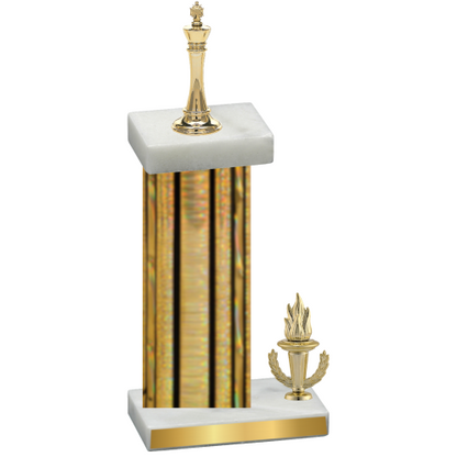 Accented Single Gold Glacier Victory Chess Trophy