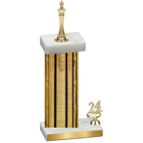 Accented Single Gold Glacier Year Chess Trophy