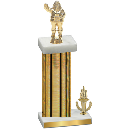 Accented Single Gold Glacier Victory Holiday Trophy