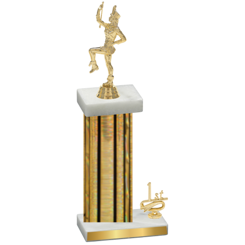 Accented Single Gold Glacier First Place Majorette Trophy