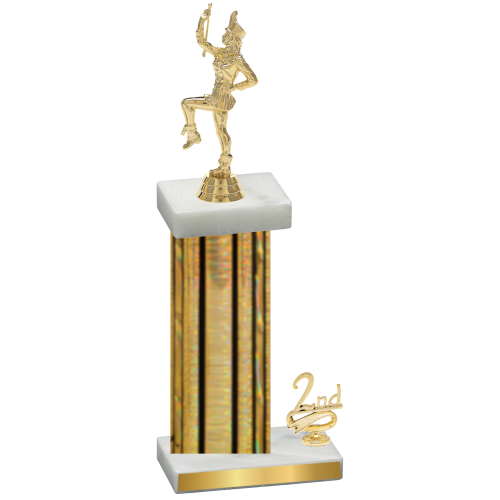 Accented Single Gold Glacier Second Place Majorette Trophy