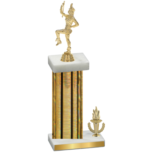 Accented Single Gold Glacier Victory Majorette Trophy