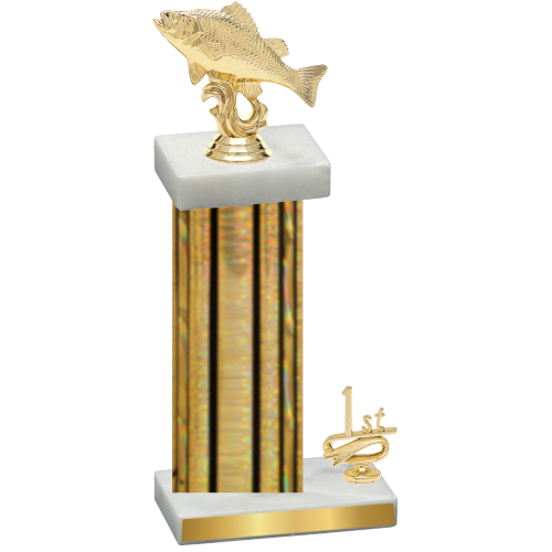 Accented Single Gold Glacier First Place Fishing Trophy