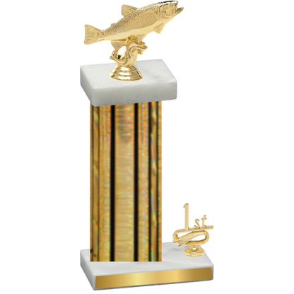 Accented Single Gold Glacier First Place Fishing Trophy