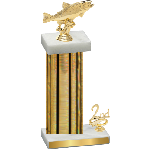 Accented Single Gold Glacier Second Place Fishing Trophy