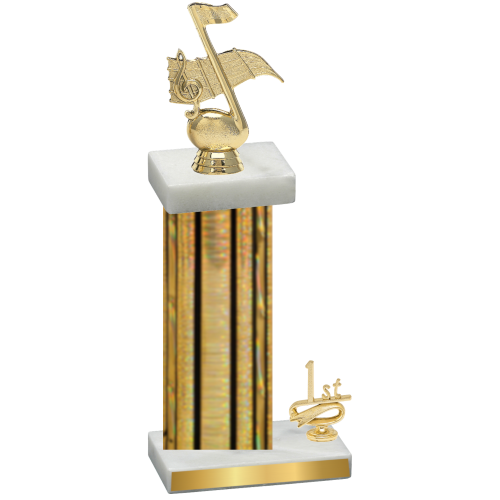 Accented Single Gold Glacier First Place Music Trophy