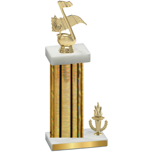 Accented Single Gold Glacier Victory Music Trophy