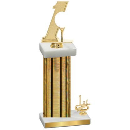 Accented Single Gold Glacier First Place Golf Trophy