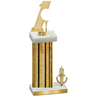 Accented Single Gold Glacier Victory Golf Trophy