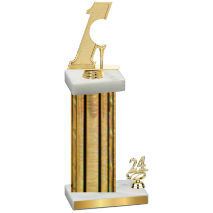 Accented Single Gold Glacier Year Golf Trophy