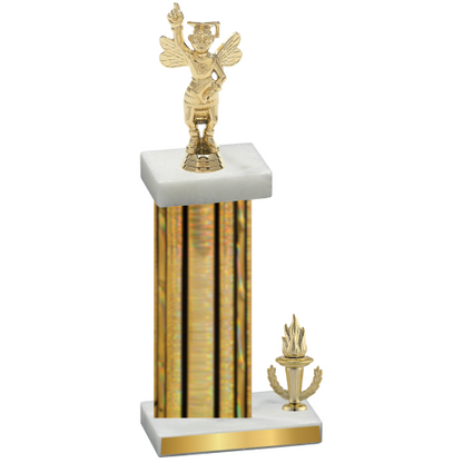 Accented Single Gold Glacier Victory Academics Trophy