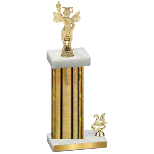 Accented Single Gold Glacier Year Academics Trophy