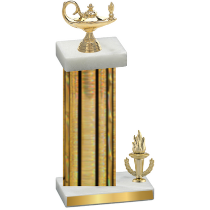 Accented Single Gold Glacier Victory Academics Trophy