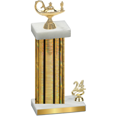 Accented Single Gold Glacier Year Academics Trophy