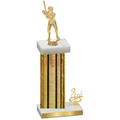 Accented Single Gold Glacier Third Place Baseball Trophy