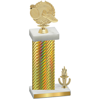 Accented Single Gold Carbon Fiber Victory Running Trophy