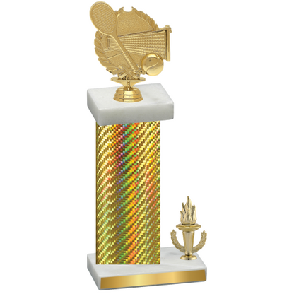 Accented Single Gold Carbon Fiber Victory Tennis Trophy