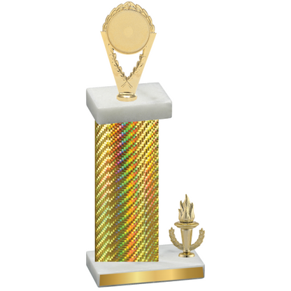 Accented Single Gold Carbon Fiber Victory Insert Trophy